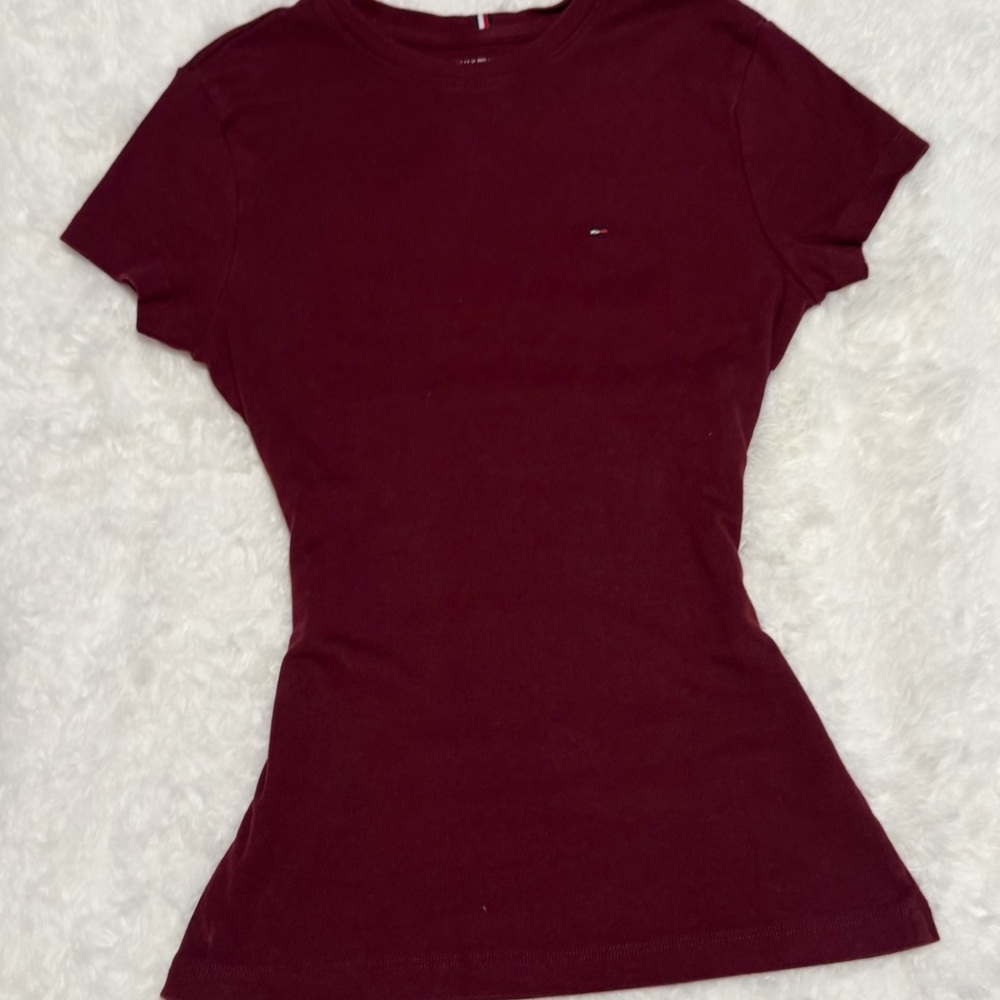 Tommy Hilfiger Maroon Short Sleeve Tee